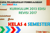 Download RPP matematika Kelas 4 semester 2 Kurikulum 2013 Revisi 2017