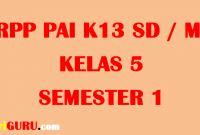 RPP PAI Kelas 5 Semester 1