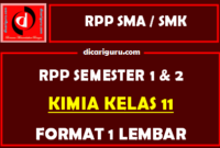 RPP 1 Lembar Kimia Kelas 11 Lengkap