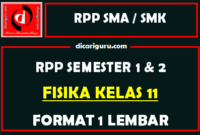 RPP 1 Lembar Fisika Kelas 11 Lengkap