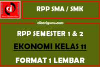 RPP 1 Lembar Ekonomi Kelas 11 Lengkap