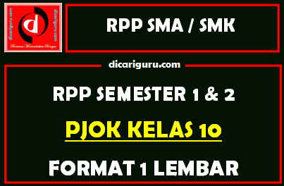 RPP 1 Lembar PJOK Kelas 10