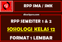 RPP 1 Lembar Sosiologi Kelas 12