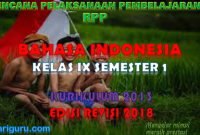 Download RPP Bahasa Indonesia Kelas IX K13 Edisi Revisi 2018 Semester 1