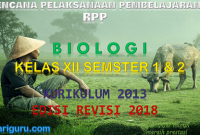 Download RPP Biologi Kelas XII Kurikulum 2013 SMA/SMK Revisi 2018