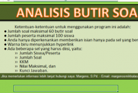 Aplikasi Analisis Soal Pilihan Ganda SD, SMP, SMA Kurikulum 2013 Revisi 2018