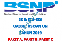 Kisi-kisi UASBN dan UN Paket A, Paket B, Paket C