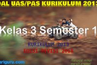 Soal PAS Kelas 3 Semester 1