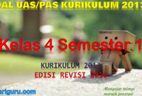 Soal PAS Kelas 4 Semester 1