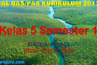 Soal PAS Kelas 5 Semester 1