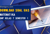 Soal Sumatif PAS/UAS MTK Kelas 7 Semester 1