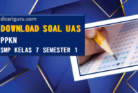 Soal Sumatif PAS/UAS PPKN Kelas 7 Semester 1