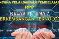 RPP Kelas 3 tema 7