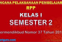 RPP Kelas 1 Semester 2