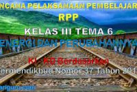 RPP Kelas 3 tema 6