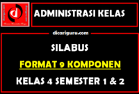 Download Silabus Terbaru Revisi 2020 Kelas 4 Format 9 Komponen