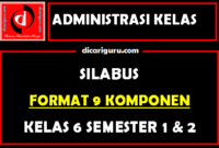 Download Silabus Terbaru Revisi 2020 Kelas 6 Format 9 Komponen