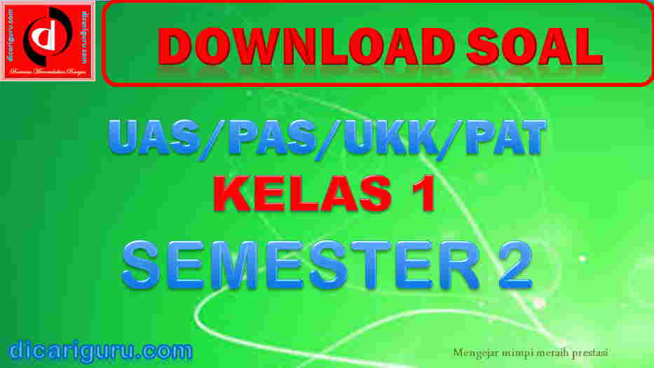 Soal UKK K13 Kelas 1 Semester 2