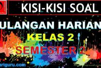 Kisi-kisi Soal UH Kelas 2 Semester 2