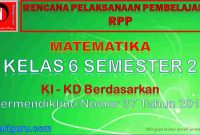 RPP Matematika K13 Kelas 6 Semester 2