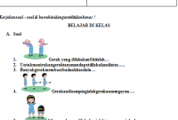 Soal UH PJOK Kelas 1 Tema 6