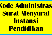 Kode Administrasi Surat Menyurat Instansi Pendidikan