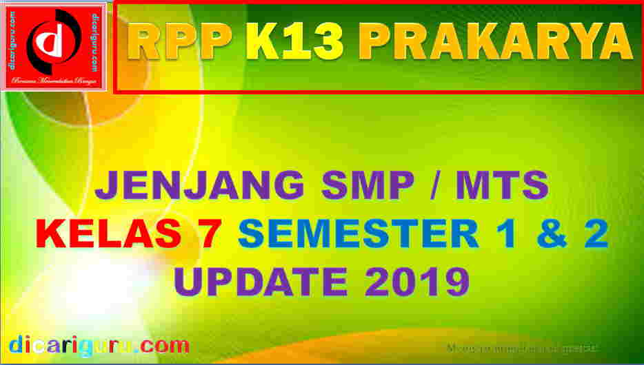 RPP K13 Prakarya Kelas 7