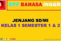 RPP Bahasa Inggris Kelas 1 SD