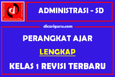 Administrasi Perangkat Pembelajaran Lengkap SD Kelas 1 Terupdate