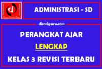 Administrasi Perangkat Pembelajaran Lengkap SD Kelas 3 Terupdate