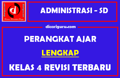 Administrasi Perangkat Pembelajaran Lengkap SD Kelas 4 Terupdate