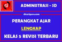 Administrasi Perangkat Pembelajaran Lengkap SD Kelas 5 Terupdate