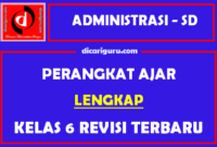 Administrasi Perangkat Pembelajaran Lengkap SD Kelas 6 Terupdate