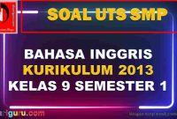 Soal PTS Bahasa Inggris Kelas 9