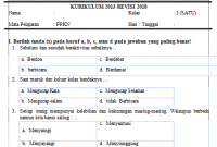 Soal UTS PPKN Kelas 1 Semester 1