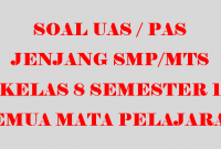 Soal UAS Kelas 8 Semester 1