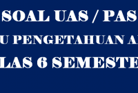 Soal UAS IPA Kelas 6 Semester 1