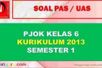 soal uas pjok kelas 6 semester 1