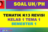 Soal UH Kelas 1 Tema 4