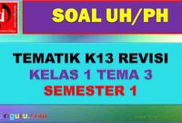 Soal UH Kelas 1 tema 3