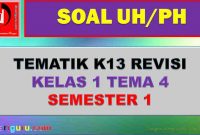 Soal UH Kelas 1 Tema 4