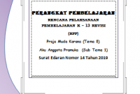 RPP 1 Lembar / Halaman Kelas 3 Tema 8