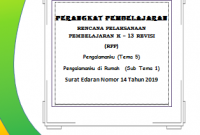 RPP 1 Halaman Kelas 2 Tema 5