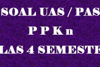 Soal UAS PPKN Kelas 4 Semester 1