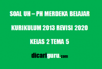 Soal UH / PH Kelas 2 Tema 5 Sub Tema 1,2,3,4