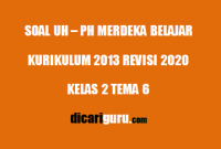 Soal UH / PH Kelas 2 Tema 6 Sub Tema 1,2,3,4