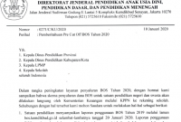 Pre Cut Off BOS 2019 / Penyaluran BOS 2020