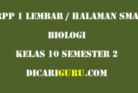 RPP Biologi 1 Lembar Kelas 10 SMA Semester 2