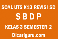 Soal UTS Tengah Semester SBDP Kelas 3 Semester 2