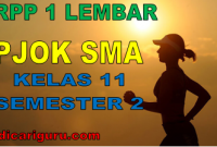 RPP PJOK 1 Lembar Kelas 11 SMA Semester 2